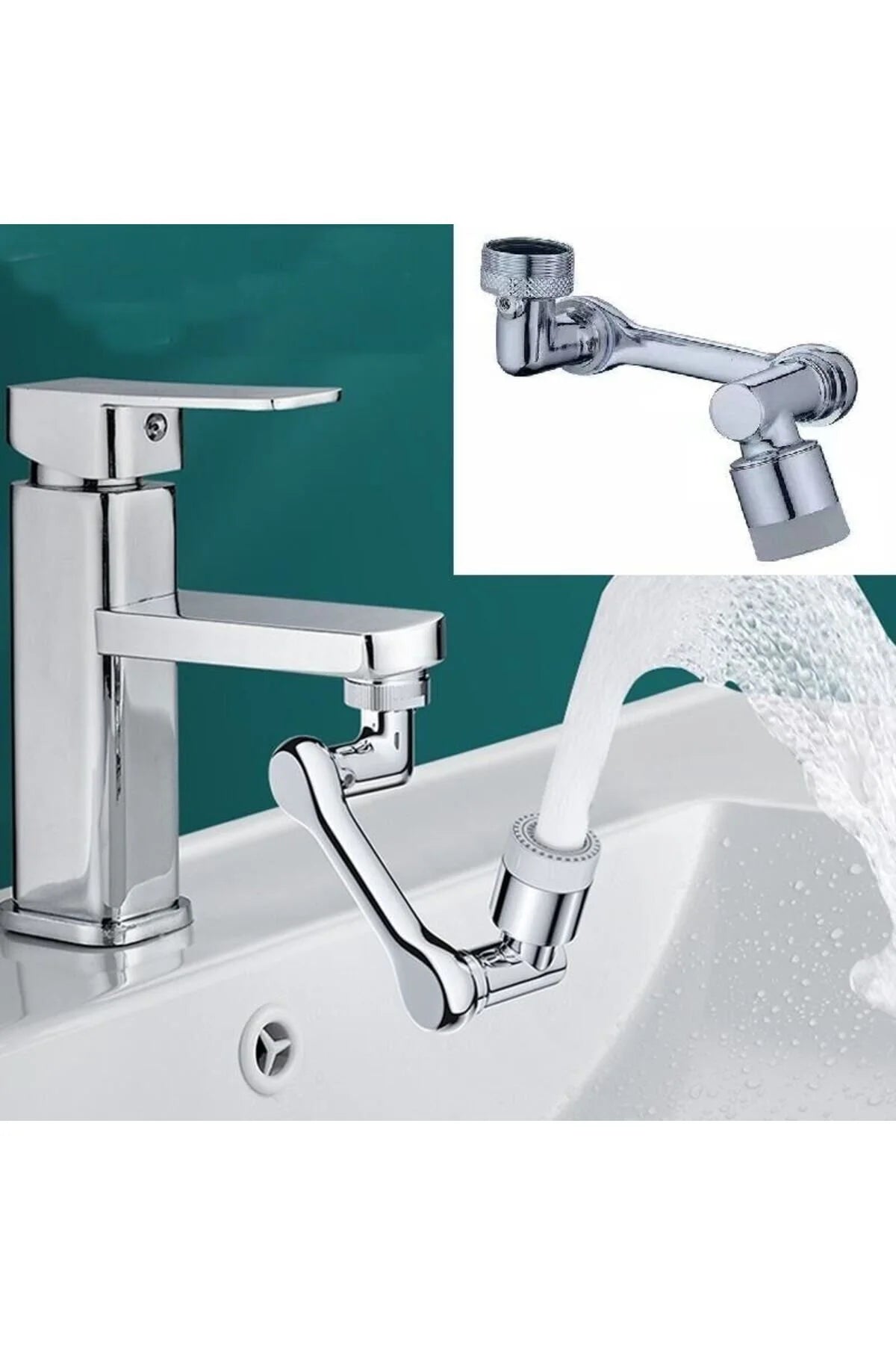 1080° Rotating Faucet Extender — Splash-Proof Tap Attachment for Kitchen & Bathroom