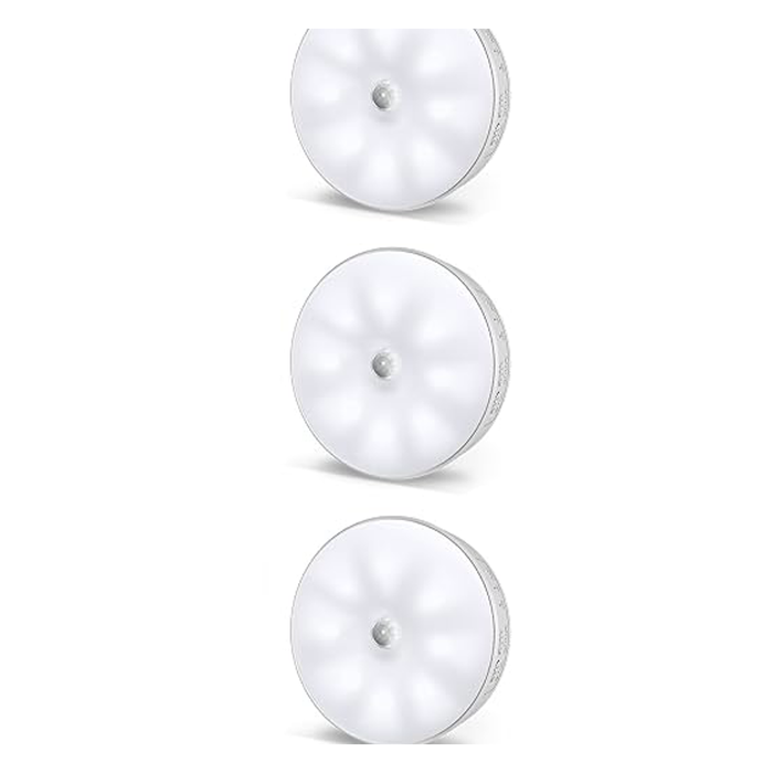 Motion Sensor Light for Home — USB Rechargeable Wireless LED Night Light, Stick-On for Wardrobe, Kitchen, Stairs & Hallway (Pack of 3)